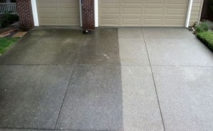 Power wash concrete driveway Pleasanton